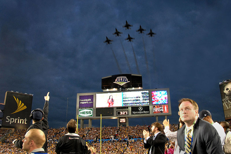 Thunderbirds flyover at Super Bowl 43