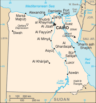 Egypt-CIA WFB Map