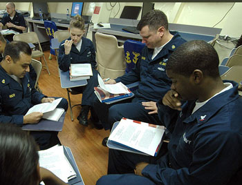 Sailors Attend Afloat For College Education Class